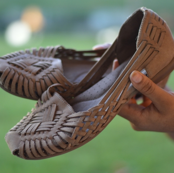 Vintage Shoes - Vintage Slip On Woven Sandal